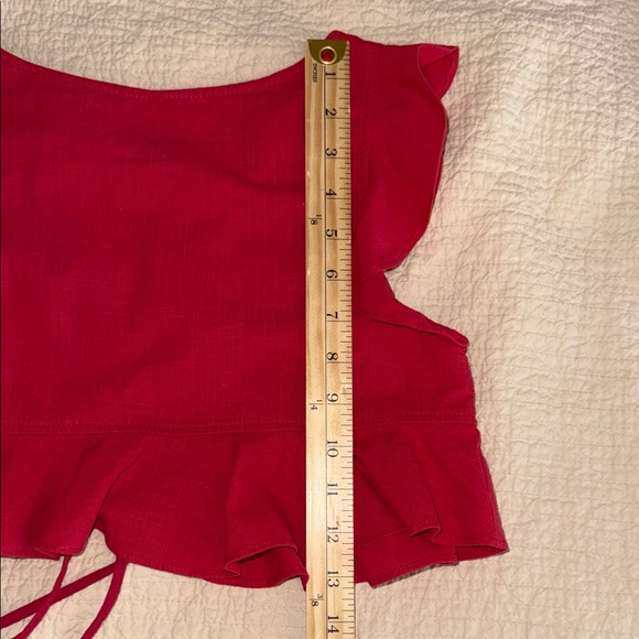 Altar’d‎ State Women's Ruffled Cropped Red Top - Picture 8 of 8